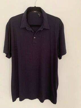 Theory Navy Blue Men's Short-Sleeve Polo